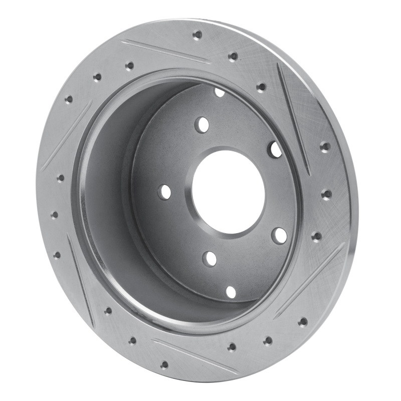 Pontiac GTO Brake Rotor (1) - Rear Left - R1 Concepts - Drilled & Slotted - Silver - 2004